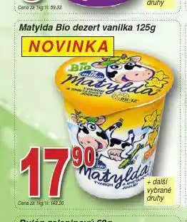 Lidl Matylda bio dezert nabídka