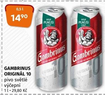 Coop GAMBRINUS ORIGINÁL 10 0,5l nabídka