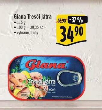 Albert Giana tresčí játra nabídka