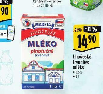 Albert Jihočeské trvanlivé mléko nabídka