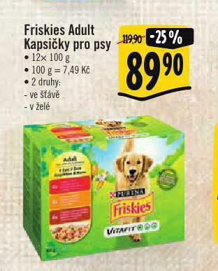 Albert Friskies kapsičky pro psy nabídka