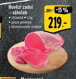 Albert Hovězí zadní nabídka