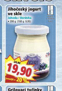 Norma Jihočeský jogurt ve skle nabídka