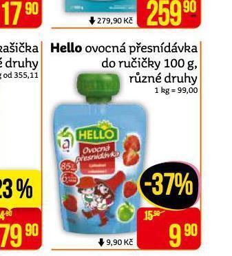 Teta Hello ovocná přesnídávka nabídka