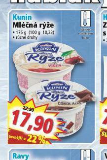 Norma Kunín mléčná rýže nabídka
