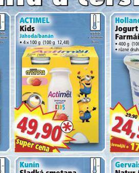 Norma Actimel kids nabídka