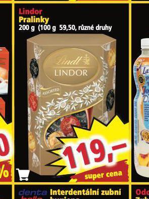 Norma Lindor pralinky nabídka