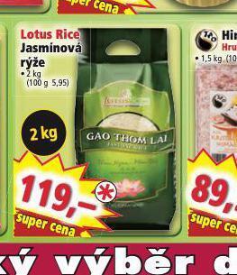 Norma Lotus rice jasmínová rýže nabídka