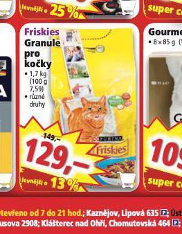 Norma Friskies granule pro kočky nabídka
