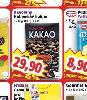 Norma Holandské kakao nabídka