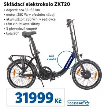 Lidl Skládací elektrokolo ZXT20 nabídka
