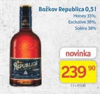 Kubík potraviny Božkov Republica 0,5l nabídka