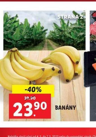 Lidl Banány nabídka