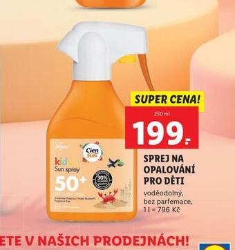 Lidl Cien sun sprej na opalování pro děti nabídka