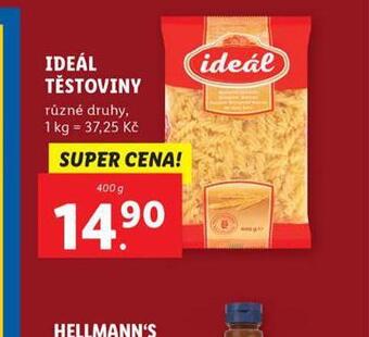 Lidl Ideál těstoviny nabídka