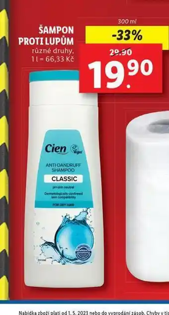 Lidl Cien šampon proti lupům nabídka