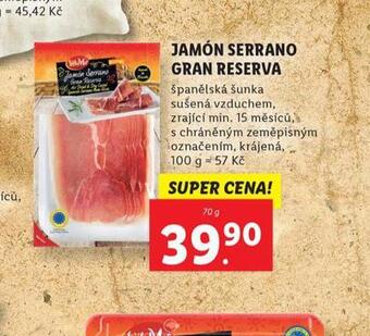 Lidl Jamón serrano gran reserva nabídka