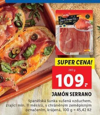 Lidl Jamón serrano nabídka