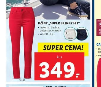 Lidl Džíny super skinny fit nabídka