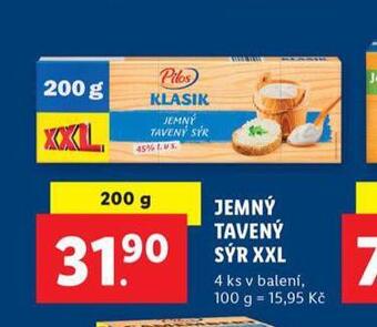 Lidl Jemný tavený sýr xxl nabídka