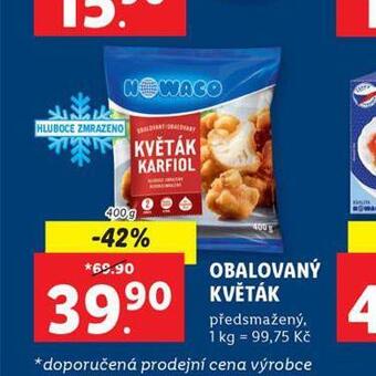 Lidl Nowaco obalovaný květák nabídka