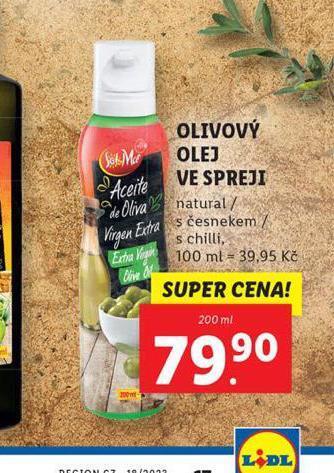 Lidl Olivový olej ve spreji nabídka