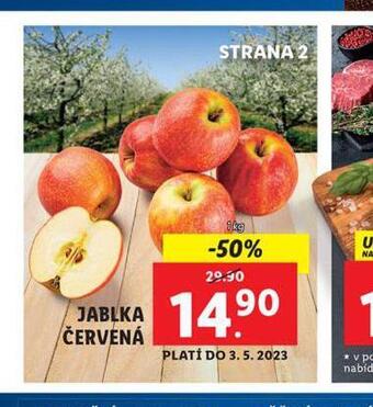 Lidl Jablka červená nabídka