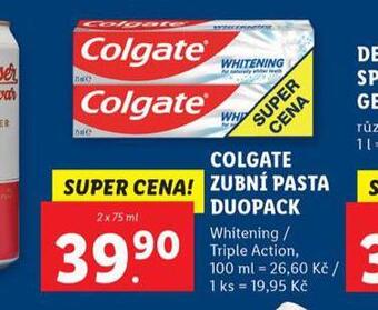 Lidl Colgate zubní pasta duopack nabídka