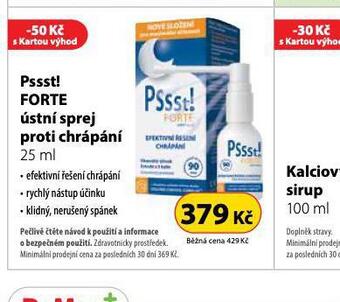 Dr. Max Pssst! forte ústní sprej proti chrápání nabídka