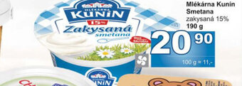 Jip Mlékárna Kunin Smetana zakysaná 15% 190 g nabídka