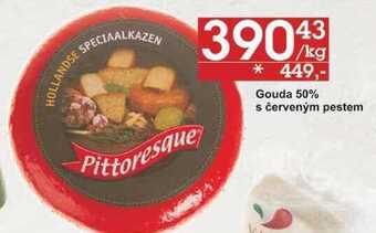 Jip Gouda 50% s červeným pestem, 1 kg nabídka
