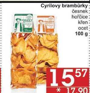 Jip Cyrilovy brambůrky česnek, 100 g nabídka