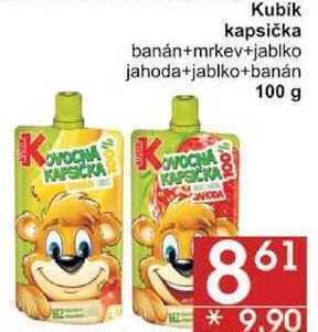 Kubík kapsička, banán+mrkev+jablko, 100 g