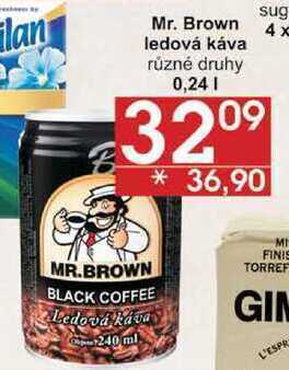 Jip Mr. brown ledová káva různé druhy, 0,24 l nabídka