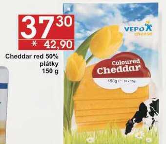 Jip Vepo cheddar red 50% plátky, 150 g nabídka