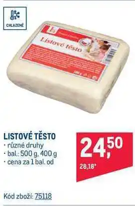 Makro Lef listové těsto 400 - 500 g nabídka