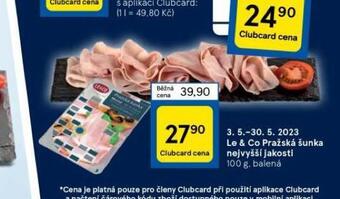 Tesco Le & co pražská šunka nejvyšší jakosti nabídka