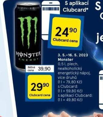 Tesco Monster nabídka