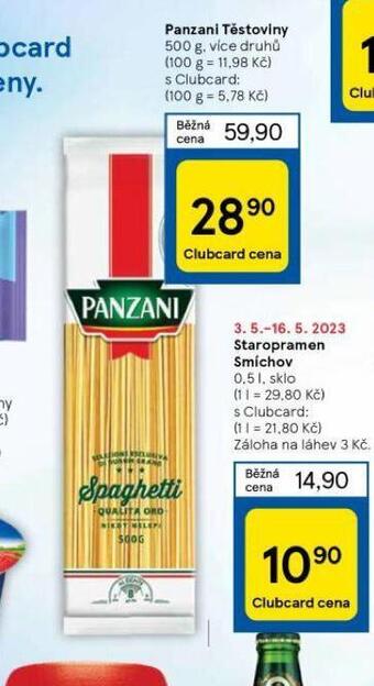 Tesco Panzani těstoviny nabídka