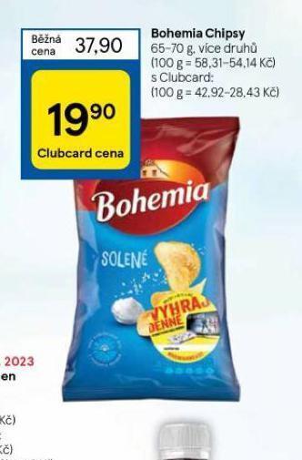 Tesco Bohemia chipsy nabídka