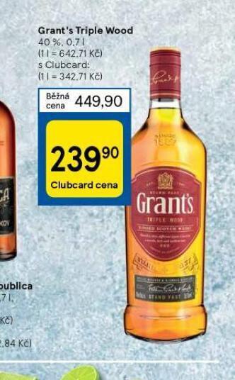 Tesco Grant´s triple wood nabídka