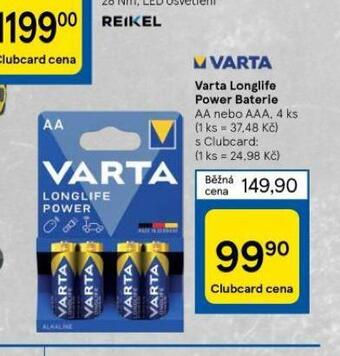 Tesco Varta longlife power baterie nabídka