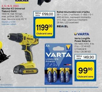Tesco Reikel akumulátorová vrtačka nabídka