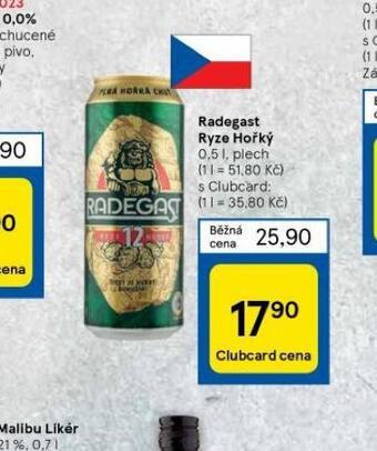 Tesco Pivo radegast ryze hořká 12 nabídka