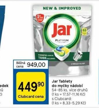Tesco Jar tablety do myčky nabídka