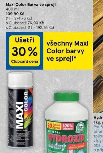 Tesco Maxi color barva ve spreji nabídka