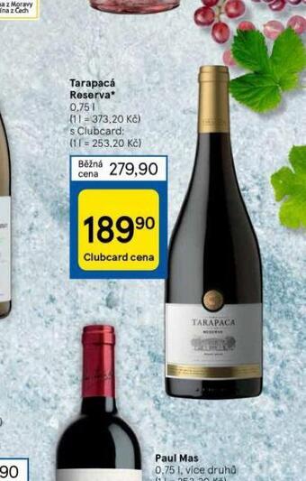 Tesco Tarapacá reserva nabídka