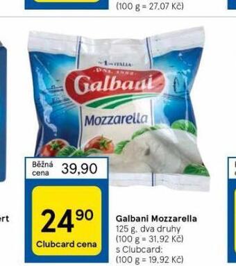 Tesco Galbani mozzarella nabídka