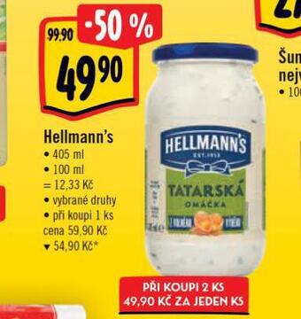 Albert Hellmann´s tatarská omáčka, majonéza nabídka
