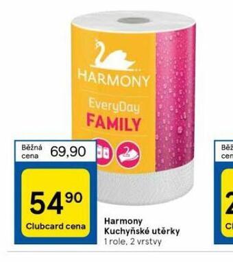 Tesco Harmony kuchyňské utěrky nabídka